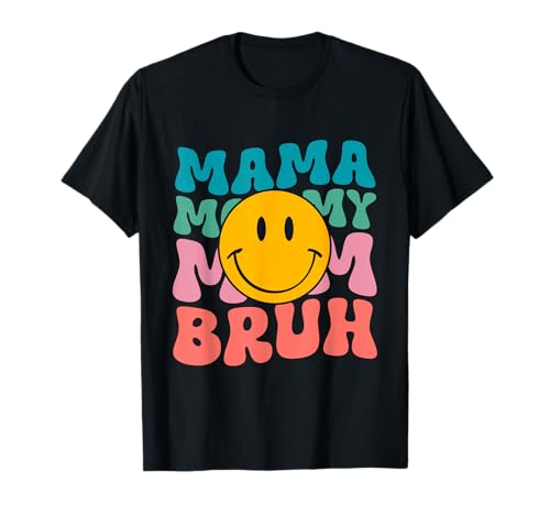 Mama Mama Mama Bruh Groovy Muttertag Mama Lustige Mutter T-Shirt von Mama Mommy Mom Bruh Graphic Gifts Mother's Day