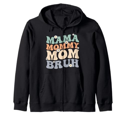 Mama Mama Mama Bruh Vintage Muttertag Groovy Funny Mother Kapuzenjacke Mama Mama Mama Bruh Vintage Muttertag Groovy Funny Mother Kapuzenjacke von Mama Mommy Mom Bruh Graphic Gifts Mother's Day