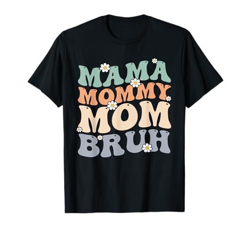 Mama Mama Mama Bruh Vintage Muttertag Groovy Funny Mother T-Shirt von Mama Mommy Mom Bruh Graphic Gifts Mother's Day