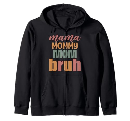 Mama Mama Mama Bruh Vintage Muttertag Mama Retro Mutter Kapuzenjacke Mama Mama Mama Bruh Vintage Muttertag Mama Retro Mutter Kapuzenjacke von Mama Mommy Mom Bruh Graphic Gifts Mother's Day