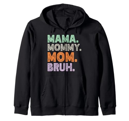 Mama Mama Mama Bruh Vintage Muttertag Mama Retro Mutter Kapuzenjacke Mama Mama Mama Bruh Vintage Muttertag Mama Retro Mutter Kapuzenjacke von Mama Mommy Mom Bruh Graphic Gifts Mother's Day