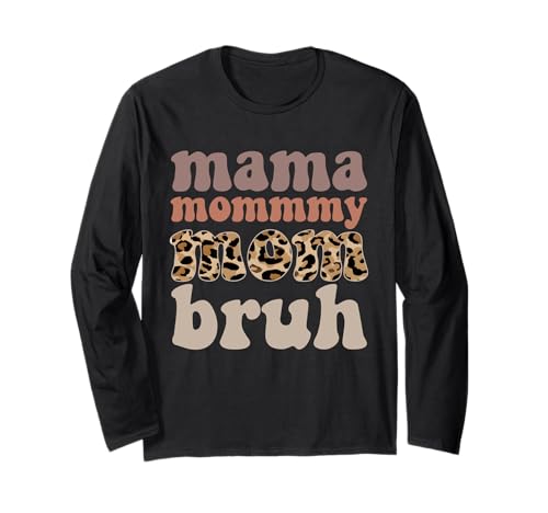 Mama Mama Mama Bruh Vintage Muttertag Mama Retro Mutter Langarmshirt von Mama Mommy Mom Bruh Graphic Gifts Mother's Day
