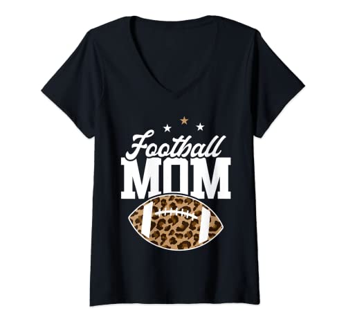 Damen Football Mom - Football Mama T-Shirt mit V-Ausschnitt Damen Football Mom - Football Mama T-Shirt mit V-Ausschnitt von Mama Mutter Football American Football Mom