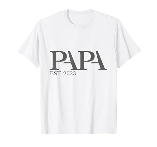Herren Vatertag Stolzer PAPA Est. 2023 Vater 2023 Papa T-Shirt Herren Vatertag Stolzer PAPA Est. 2023 Vater 2023 Papa T-Shirt von Mama Papa Est. Stolze Eltern Kinder Baby Geschenke