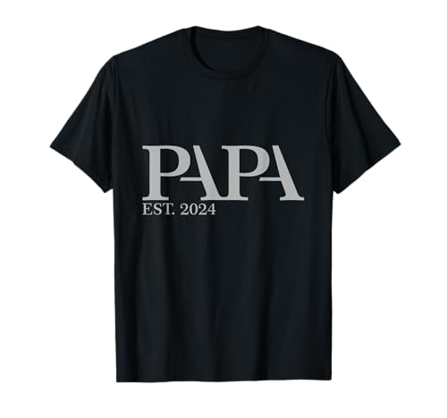 Herren Vatertag Stolzer PAPA Est. 2024 Vater 2024 Papa T-Shirt Herren Vatertag Stolzer PAPA Est. 2024 Vater 2024 Papa T-Shirt von Mama Papa Est. Stolze Eltern Kinder Baby Geschenke