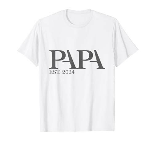 Herren Vatertag Stolzer PAPA Est. 2024 Vater 2024 Papa T-Shirt Herren Vatertag Stolzer PAPA Est. 2024 Vater 2024 Papa T-Shirt von Mama Papa Est. Stolze Eltern Kinder Baby Geschenke