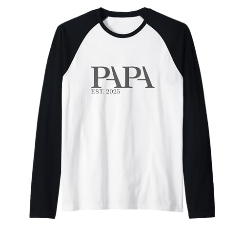 Herren Vatertag Stolzer PAPA Est. 2025 Vater 2025 Papa Raglan Herren Vatertag Stolzer PAPA Est. 2025 Vater 2025 Papa Raglan von Mama Papa Est. Stolze Eltern Kinder Baby Geschenke