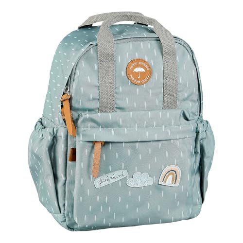 Mama Poppins Germany Kindergartenrucksack ab 3 Jahre | mit Glückskind Patch (Grau) von Mama Poppins Germany