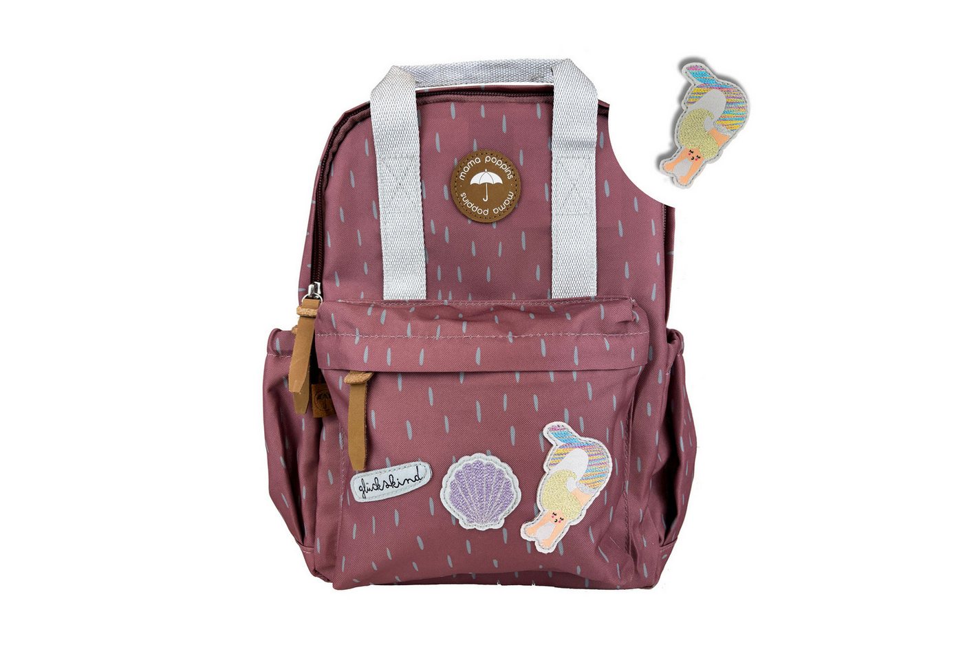 Mama Poppins Germany Kinderrucksack Kindergartenrucksack ab 3 Jahre, mit "Glückskind" Patch Mama Poppins Germany Kinderrucksack Kindergartenrucksack ab 3 Jahre, mit "Glückskind" Patch von Mama Poppins Germany