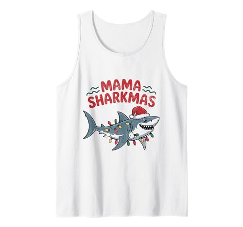 Mama Sharkmas Lustiger Hai Weihnachtsmannmütze Hässlicher Weihnachtspullover Tank Top Mama Sharkmas Lustiger Hai Weihnachtsmannmütze Hässlicher Weihnachtspullover Tank Top von Mama Shark Santa Hat Ugly Christmas Sweater