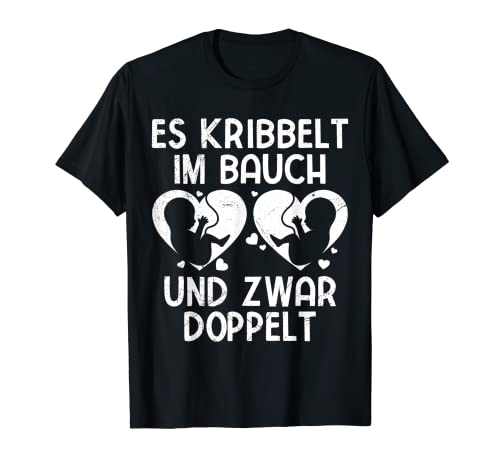 Zwillinge Baby Liebe Kribbeln im Bauch Baby Mama T-Shirt von Mama Shirt oder Mama Geschenk für die Familie