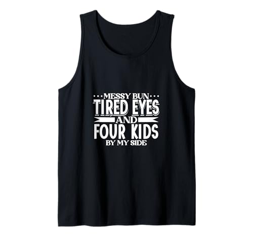Mama Alltag - Vier Kinder Tank Top von Mama mit Kindern Designs