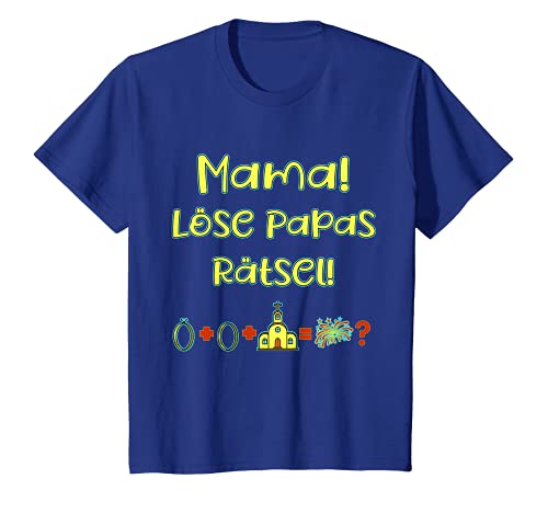 Kinder Löse Papas Rätsel - Mama willst du Papa heiraten T-Shirt von Mama willst du Papa heiraten Design