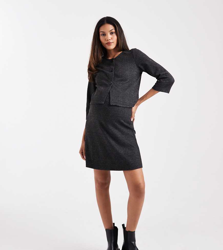 Mama. licious Maternity - Minirock aus Strick in Grau kariert, Kombiteil von Mama.licious