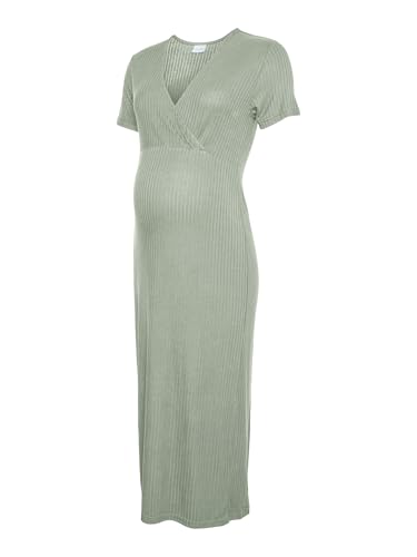Mama.licious Damen Mltrinity Tess Ss JRS Midi Dress 2F Noos, Desert Sage, XXL EU von Mama.licious