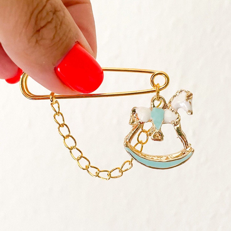 Anstecknadel Mit 1 Charm, Kinderwagen Pin, Baby Brosche, Mädchen, Junge, Babyshower, Zur Geburt, Personalisiertes Geschenk von MamaDoBlessings