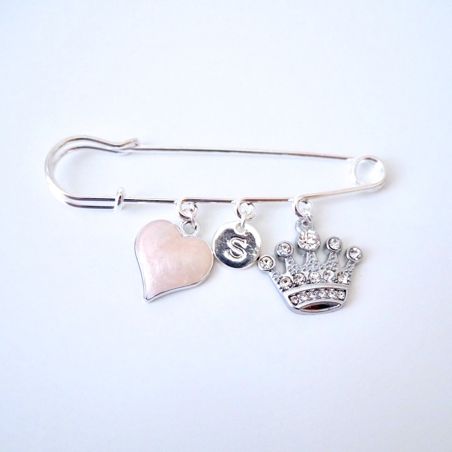 Anstecknadel Mit 3 Charms, Kinderwagen Pin, Baby Brosche, Mädchen, Junge, Babyshower, Zur Geburt, Personalisiertes Geschenk von MamaDoBlessings