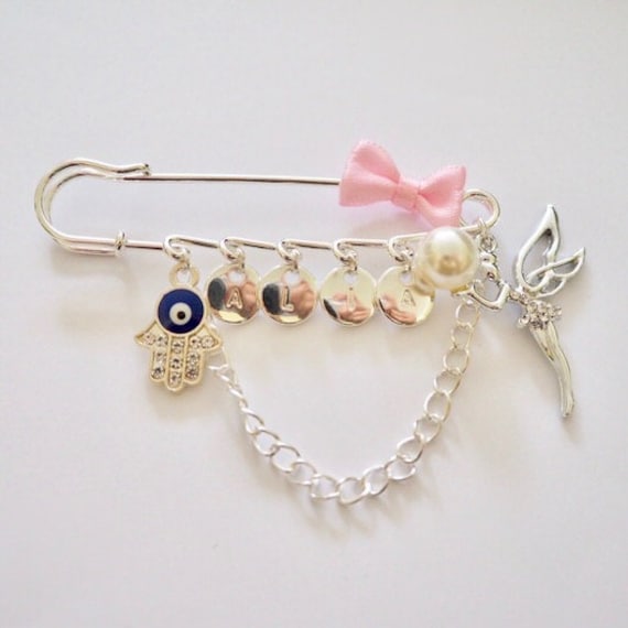 Anstecknadel Mit 6 Charms, Kinderwagen Pin, Baby Brosche, Mädchen, Junge, Babyshower, Zur Geburt, Personalisiertes Geschenk von MamaDoBlessings