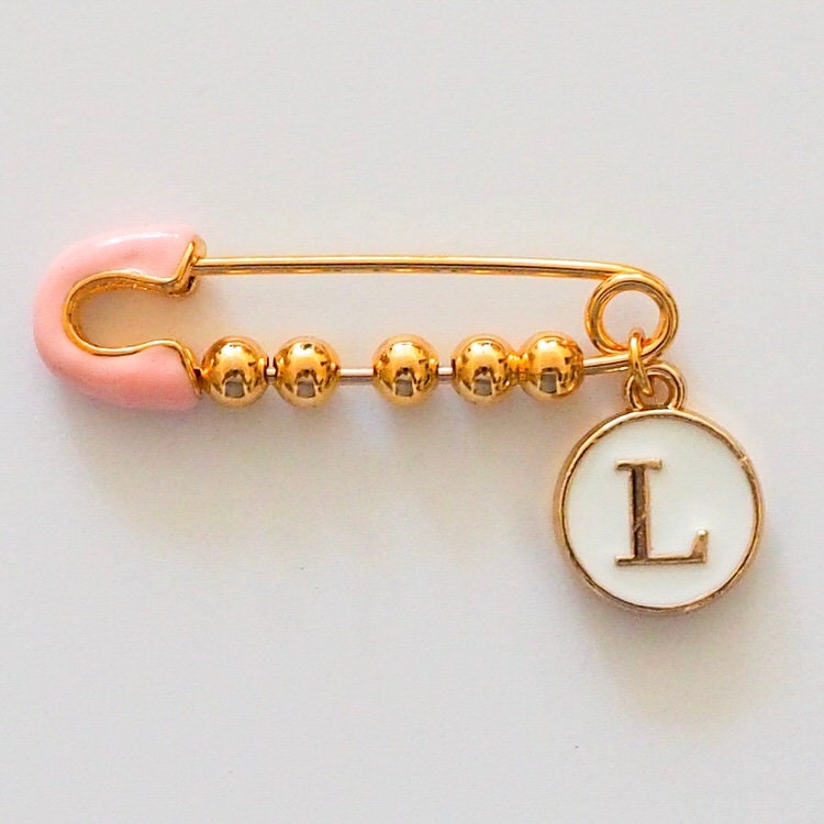 Anstecknadel Rosa Mit 1 Charm, Kinderwagen Pin, Baby Brosche, Mädchen, Junge, Babyshower, Zur Geburt, Personalisiertes Geschenk von MamaDoBlessings