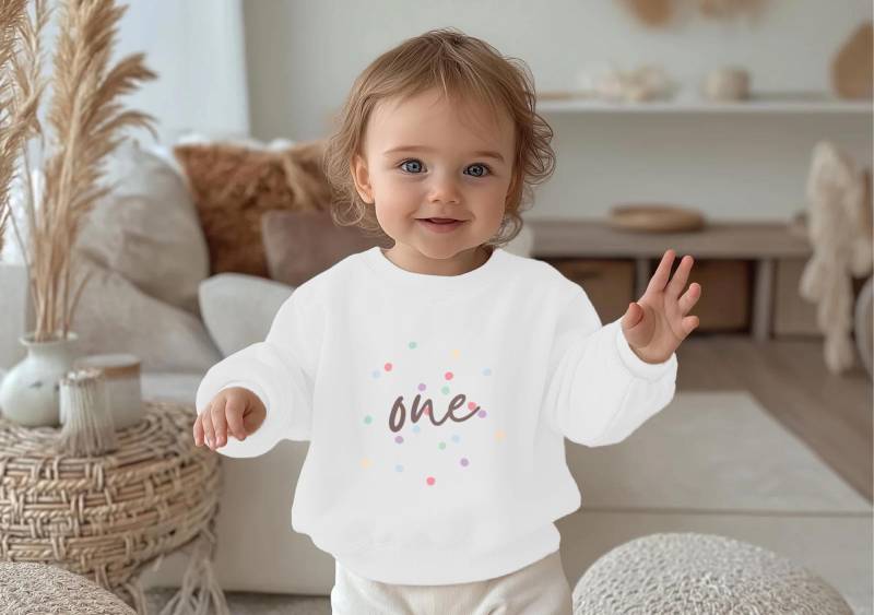 Baby Sweater L Erster Geburtstag Geburtstagsgeschenk Bio Baumwolle Personalisiert von MamaMausundCo