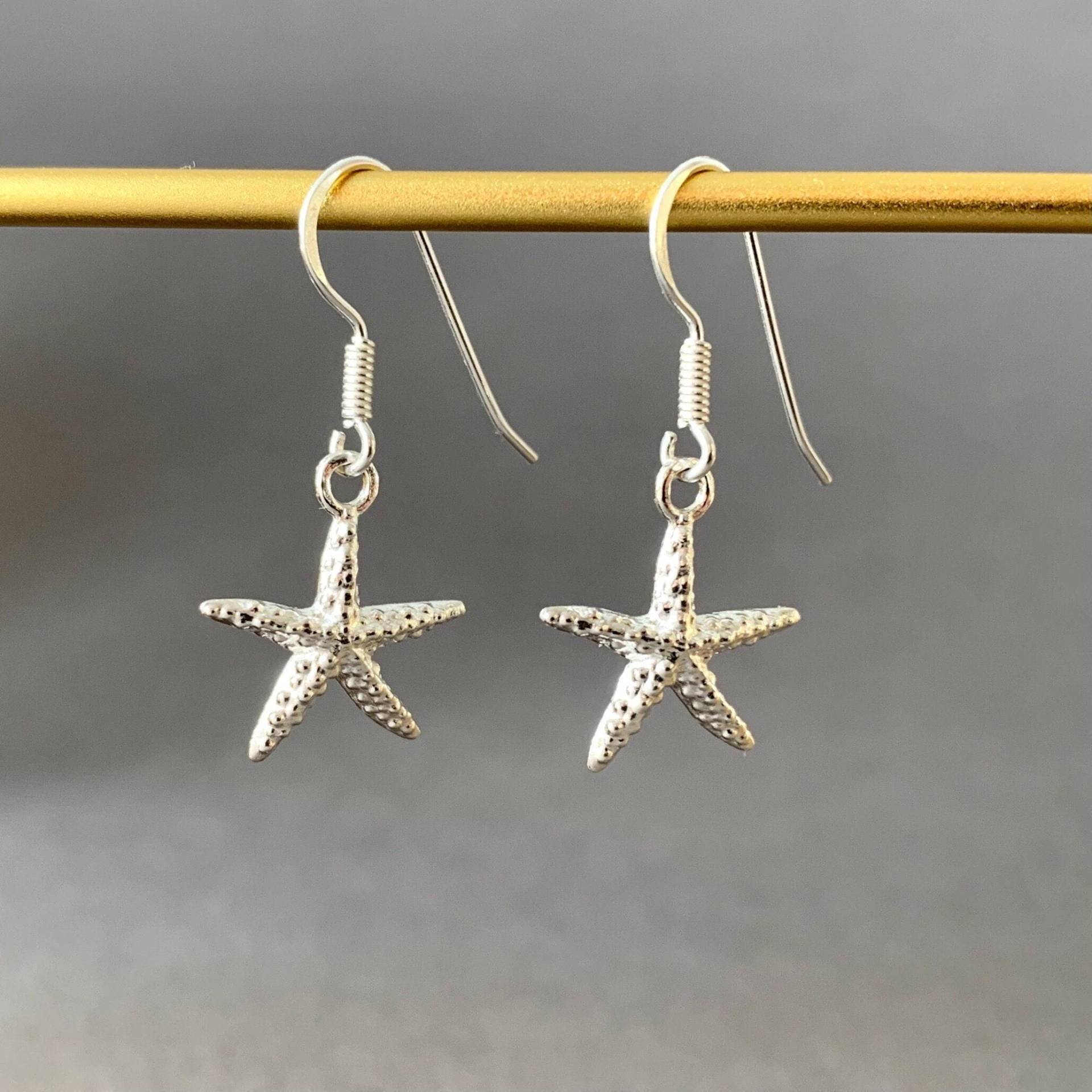 Sterling Silber Seestern Ohrringe - Strand Schmuck, Ohrringe, 18K Vergoldete Option, Perfektes Ozean Geschenk Für Frauen von MamaSaysImCute