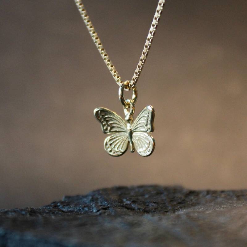 sterling Silber Schmetterling Halskette - 18K Vergoldet Anhänger, Boho Charme Schmuck Geschenk Für Frauen von MamaSaysImCute