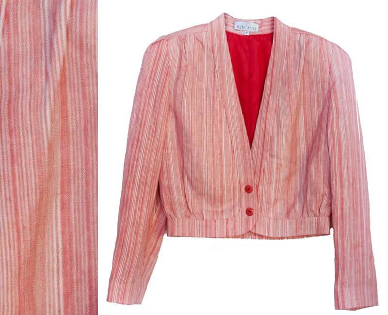 Benton Ltd. Jacke Circa 85' Rot & Creme Vintage Benton Ltd. Jacke Circa 85' Rot & Creme Vintage von MamaVava