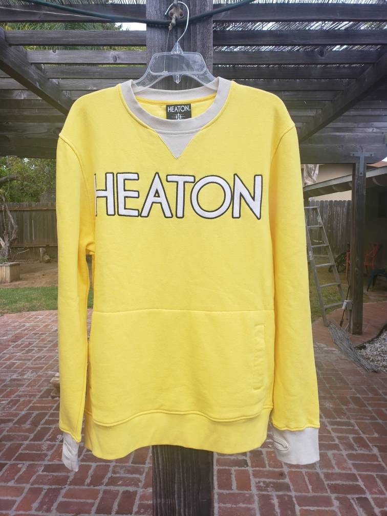 Vintage Hellgelbes Sweatshirt Pullover Großer Soft Cotton Poly Heaton Country Club Vintage Hellgelbes Sweatshirt Pullover Großer Soft Cotton Poly Heaton Country Club von MamaVava