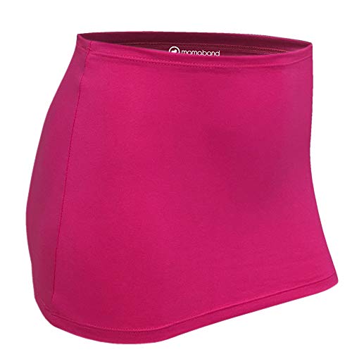 Mamaband Nierenwärmer zum Warmhalten des Nieren- und Hüftbereichs & für die Schwangerschaft – Elastischer Hüftwärmer und Shirtverlängerung in Magenta 38-42 von mama band