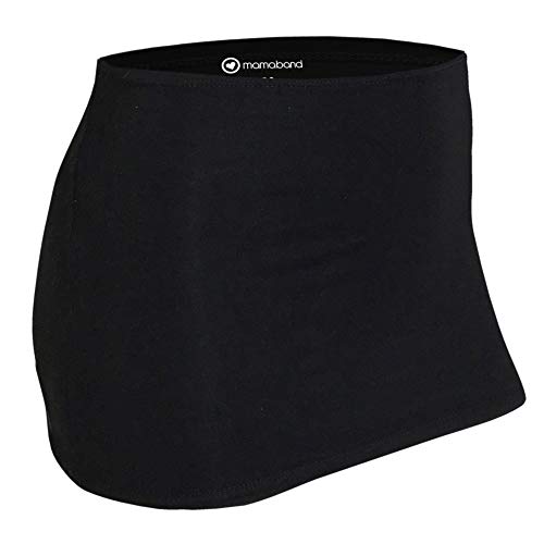 Mamaband Nierenwärmer zum Warmhalten des Nieren- und Hüftbereichs & für die Schwangerschaft – Elastischer Hüftwärmer und Shirtverlängerung in Schwarz 38-42 von mama band