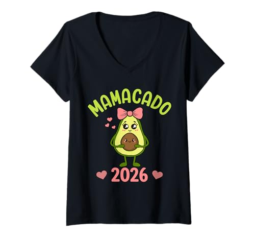 Damen Mamacado Mama 2026 T-Shirt mit V-Ausschnitt Damen Mamacado Mama 2026 T-Shirt mit V-Ausschnitt von Mamacado Mama 2026 Shop