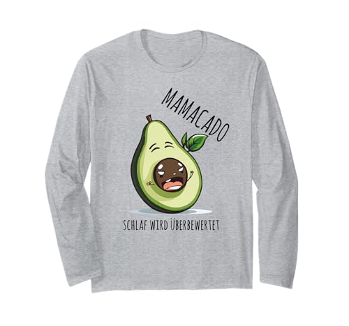 Mamacado Avoacado Avocado Schwanger süßes Baby Schlaf Damen Langarmshirt von Mamacado witzige Avocadoöl Schlafanzug Schlaf Frau