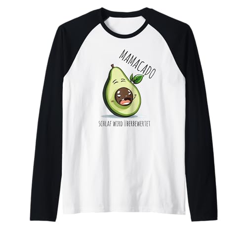 Mamacado Avoacado Avocado Schwanger süßes Baby Schlaf Damen Raglan von Mamacado witzige Avocadoöl Schlafanzug Schlaf Frau