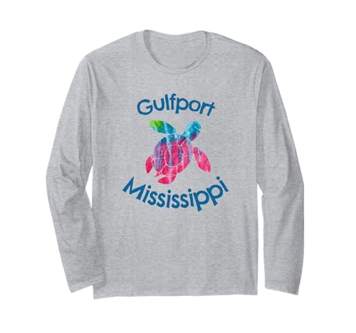 Gulfport Mississippi Rustikale Wasserfarbe Karettschildkröte Langarmshirt Gulfport Mississippi Rustikale Wasserfarbe Karettschildkröte Langarmshirt von Mamaknows Gulfport Beach Mississippi