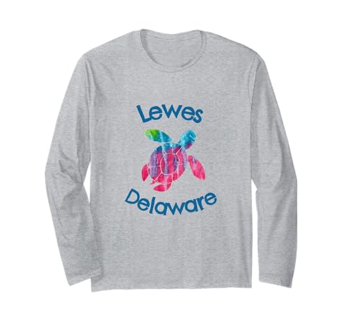 Lewes Delaware Beach Rustikale Wasserfarbe Unechte Schildkröte Langarmshirt Lewes Delaware Beach Rustikale Wasserfarbe Unechte Schildkröte Langarmshirt von Mamaknows Lewes Delaware