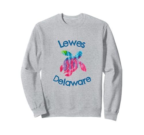 Lewes Delaware Beach Rustikale Wasserfarbe Unechte Schildkröte Sweatshirt Lewes Delaware Beach Rustikale Wasserfarbe Unechte Schildkröte Sweatshirt von Mamaknows Lewes Delaware
