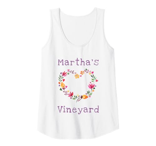 Damen Marthas Vineyard Cape Dorsch Urlaub Blumenkranz Herz Boho Tank Top von Mamaknows Martha's Vineyard