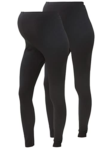 MAMALICIOUS Damen Mllea Org Long 2pack A. O. Noos Umstandsleggings, Schwarz (Black Pack: Black), M EU von MAMALICIOUS