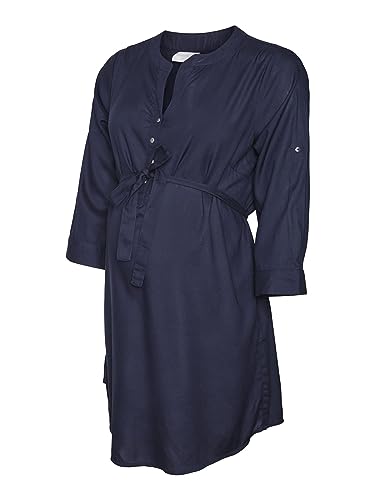 MAMALICIOUS Damen Mlmercy 3/4 Woven Tunic Noos Eco A. Tunika Shirt, Navy Blazer, XL EU von MAMALICIOUS