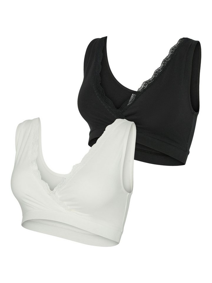 Mamalicious Bustier MLHELENA CROSSY LACE BRA 2F 2-P NOOS (Packung, 2-tlg) von Mamalicious