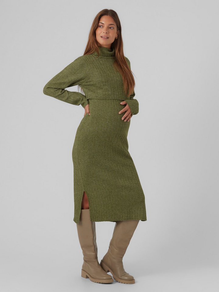 Mamalicious Strickkleid MLSUNIVA JUNE LS KNIT MIDI DRESS 2F NOOS mit Stillfunktion von Mamalicious
