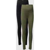 Mamalicious Umstands-Leggings mit aus Bio-Baumwoll-Mix in Oliv, Größe S von Mamalicious