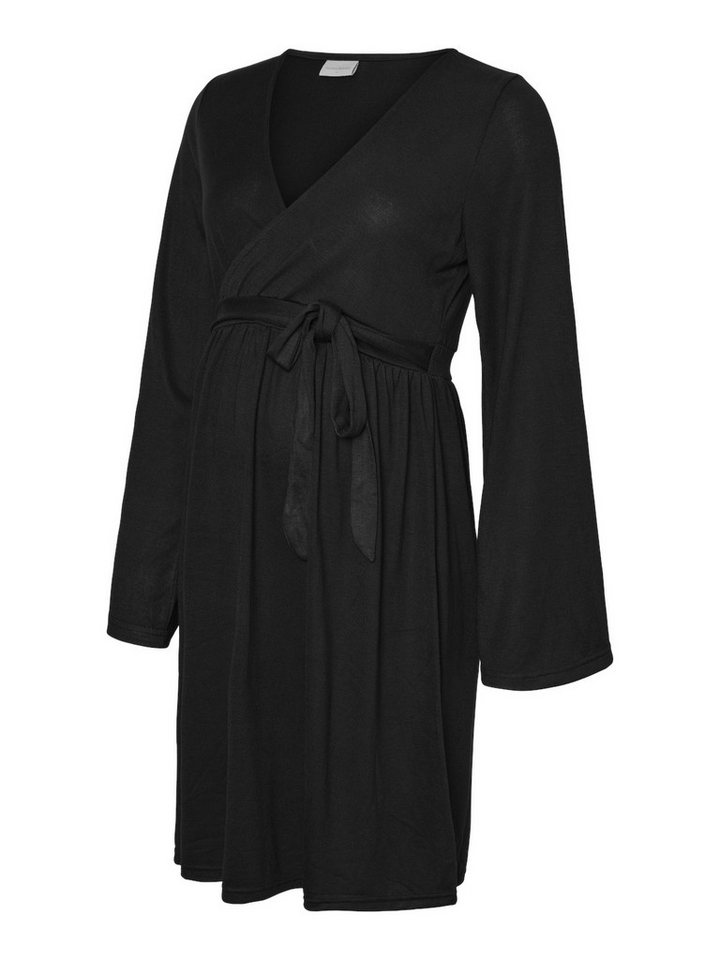 Mamalicious Umstandskleid MLMAEVE TESS LS JRS DRESS 2F NOOS Stilllage unter einem Wickeleffekt von Mamalicious