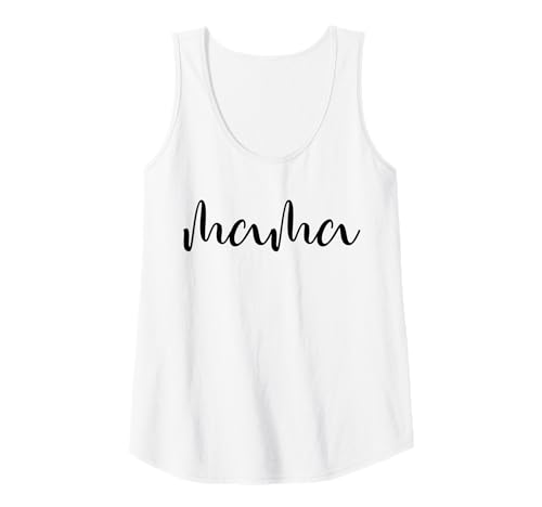 Damen Mama Script Retro Minimalist Style Muttertag Tank Top von Mamalina Studios