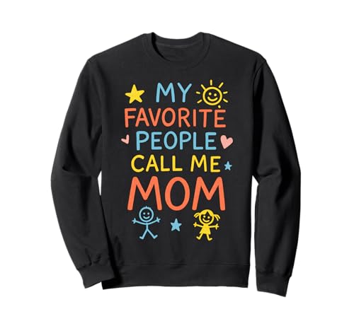 Fröhliche Kritzeleien zum Muttertag Meine Lieblingsleute nennen mich Mama Sweatshirt von Mamalina Studios