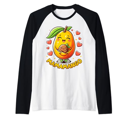 Mango Kawaii Mamamango Mama Schwangerschaft Lustig Mutter und Baby Raglan von Mamamango Pregnant Womens Mother's Day Apparel
