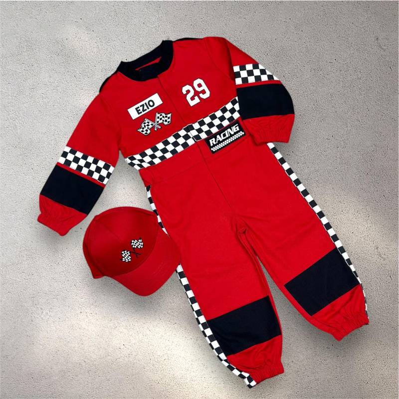 Rennauto Geburtstagskostüm - Kinder Racing Outfit Fast One Geburtstagsparty Halloweenkostüm Personalisierte Geschenke von MamasDreamShop
