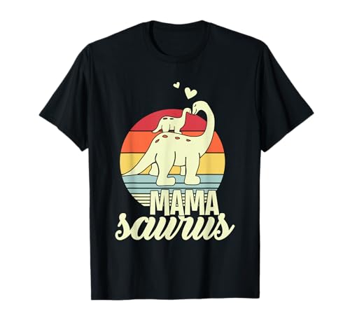 Lustiges Mamasaurus Rex Kind mit Mutter T-Shirt von Mamasaurus Dino Dinosaurier