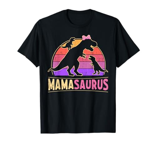 Mamasaurus zwei Kinder für Mama zum Muttertag Geburtstag T-Shirt Mamasaurus zwei Kinder für Mama zum Muttertag Geburtstag T-Shirt von Mamasaurus Mama Muttertag Shop