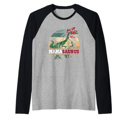 Mamasaurus T-Rex Dinosaurier Mama Saurus Familie Muttertag Raglan von Mamasaurus T-Rex Dinosaur Mama Saurus Family